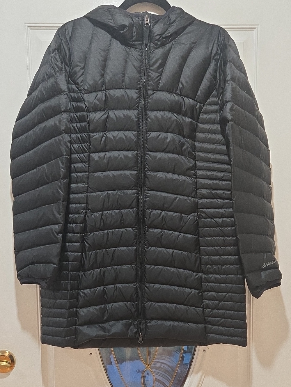 Eddie Bauer Hooded Down Parka, Black, Large